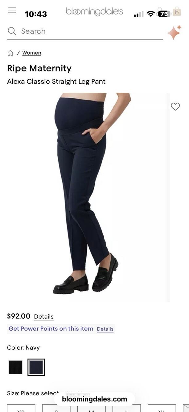 Ripe Maternity Women Navy Blue Dress Pants S Maternity